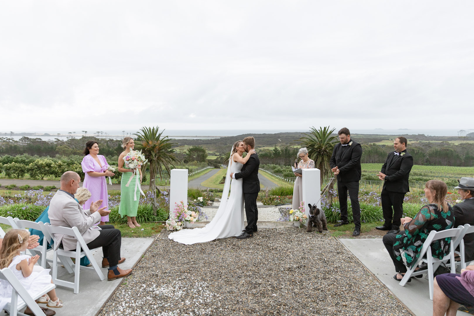 Wedding ceremony at Carrington Estate wedding venue in Karikari Peninsula, Northland